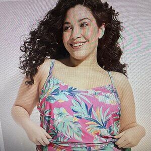Maurices Tankini Top NWT Hot Tropics Combo Size 3X